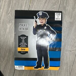 Police Officer Child Costume with Accessories great condition
